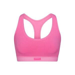 SKIMS COTTON JERSEY RACERBACK BRA | SUGAR PINK